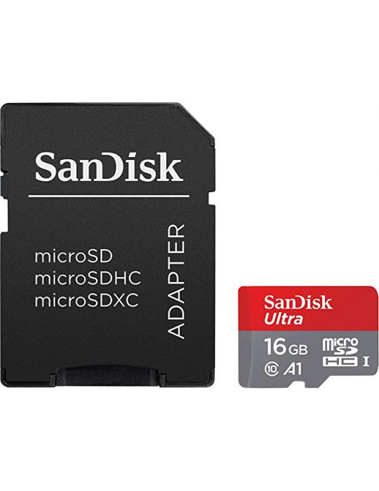 Nano-PC - Carte microSDHC SanDisk Ultra U1 Class 10 - 16 Go 98MB/s - 2