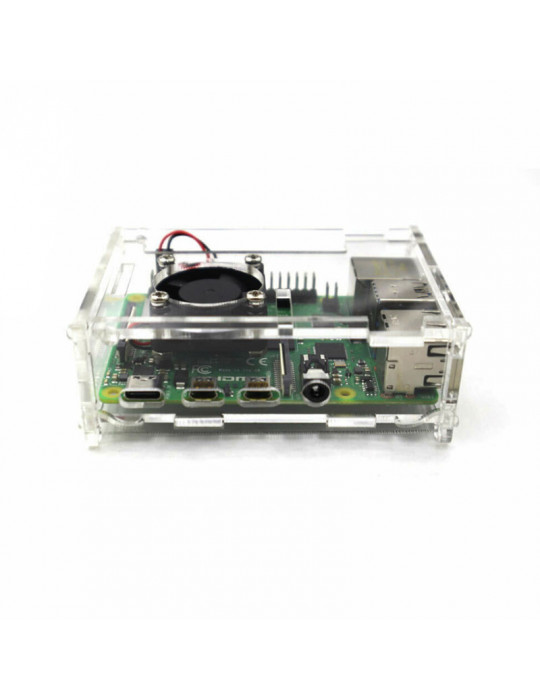 Boitiers - Boitier Raspberry Pi 4 Acrylique transparent - 2