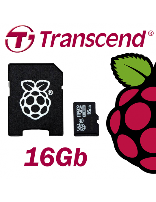Electronique - Raspberry Pi NOOBS sur carte Micro-SD Transcend 16Go - 1