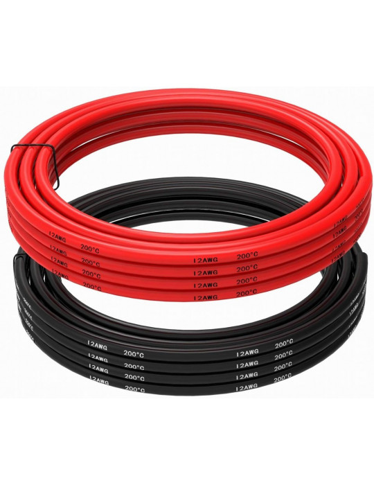 Câbles - Câble 24 AWG en isolant silicone rouge - au mètre - 1