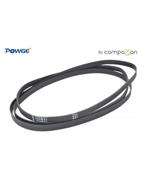 Courroies - Courroie fermée GT2 6mm 760 fibre de verre HQ Powge by CompoZan - 1